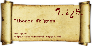 Tiborcz Ágnes névjegykártya