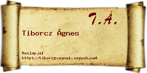 Tiborcz Ágnes névjegykártya