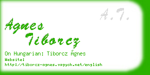 agnes tiborcz business card