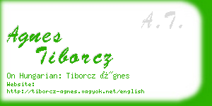 agnes tiborcz business card